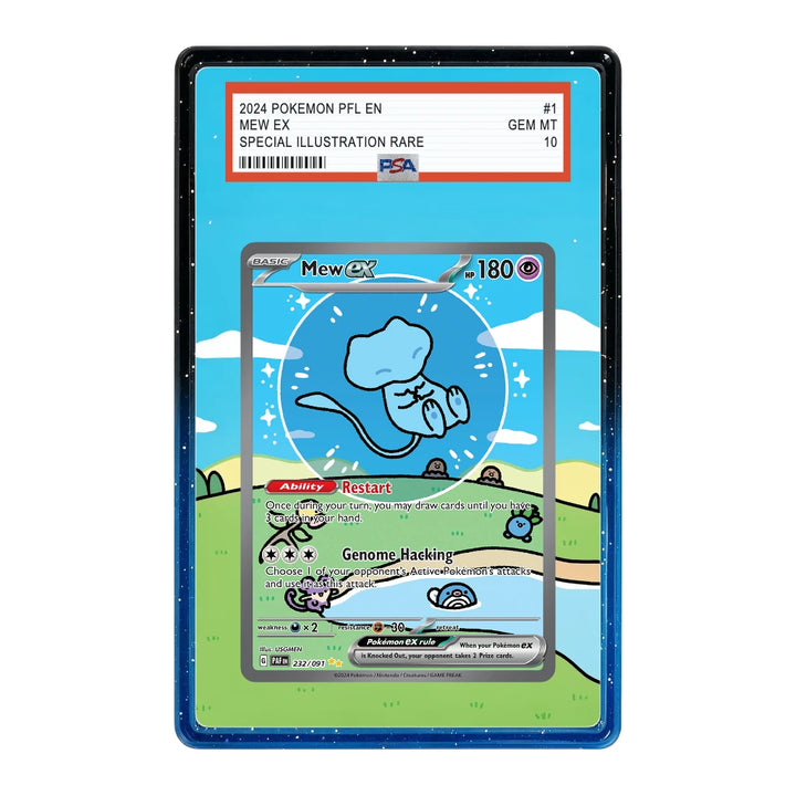 Mew ex Art Extension Slab | PSA | Bumper Black/Blue